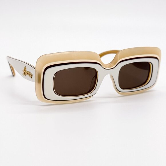 NEW LW40139U 25E, LOEWE SUNGLASSES SQUARE WHITE CREAM EYEWEAR LOEWE main image 10